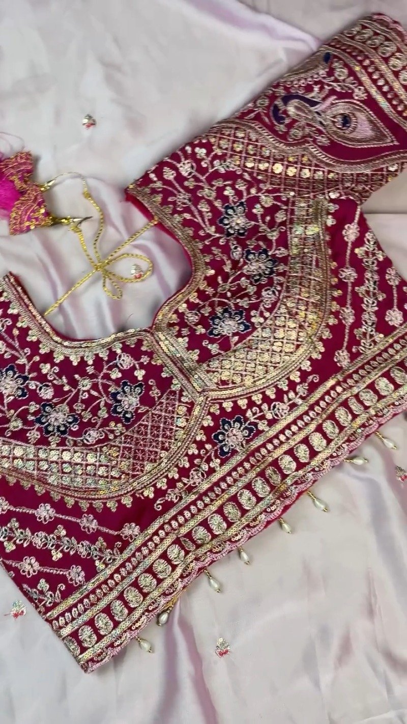 Royal Magenta & Pastel Lavender Embellished Silk Saree Set – Available in Magenta & Lavender