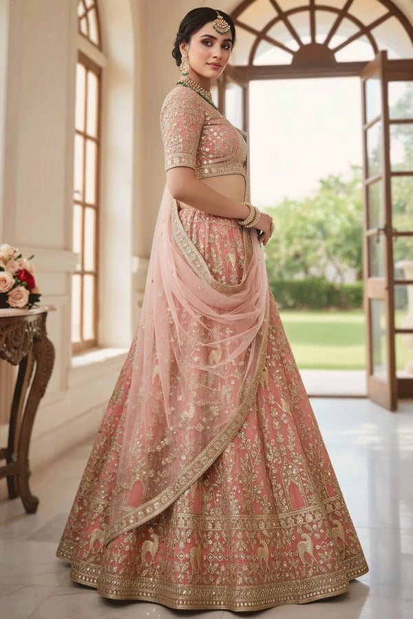 Bridal Heavy Embroidery with Real Mirror Hand Work Lehenga Choli From Anaya Designer Studio