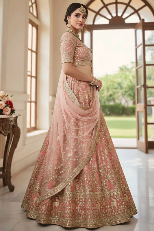 Bridal Heavy Embroidery with Real Mirror Hand Work Lehenga Choli From Anaya Designer Studio