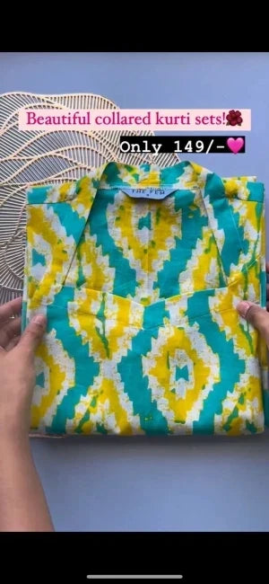 Green Cotton Kurti
