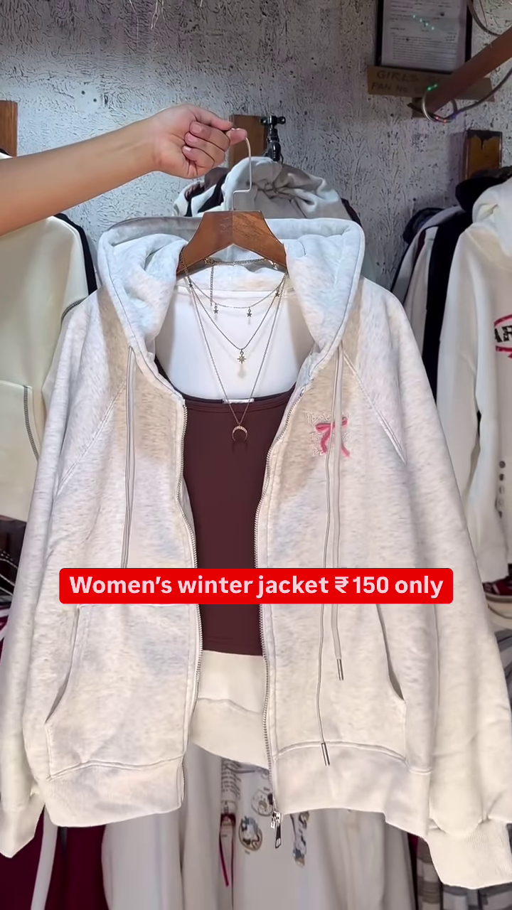 Women’s Hooded Winter Jackets 🧥❄️ – Soft Padded Layers in Gray, Pink & Blue Variants