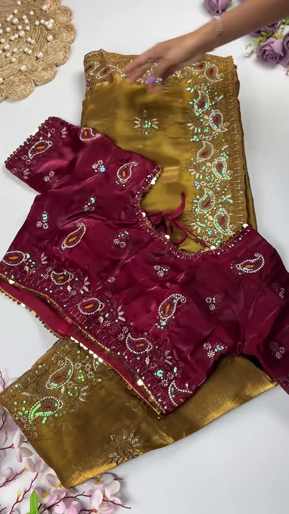 Pastel Partywear Blouse Collection: Assorted Paisley & Floral Silk Blouses