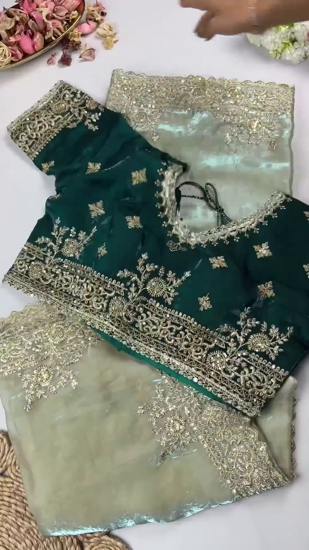 Royal Velvet Heritage Blouse and Shimmer Saree Collection