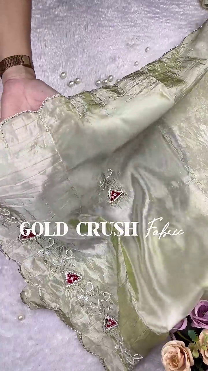 Pure Bandhani Silk Blouse with Gota-Patti and Mirror-Work Accents