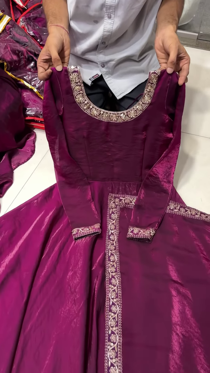 Women Georgette Kurta Sharara Dupatta Set