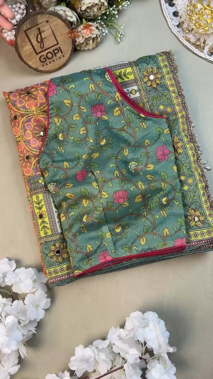 Floral Mirage Embroidered Silk Lehenga Set – Available in Vibrant Green & Soft Lilac