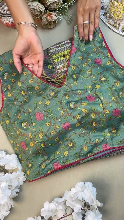 Floral Mirage Embroidered Silk Lehenga Set – Available in Vibrant Green & Soft Lilac