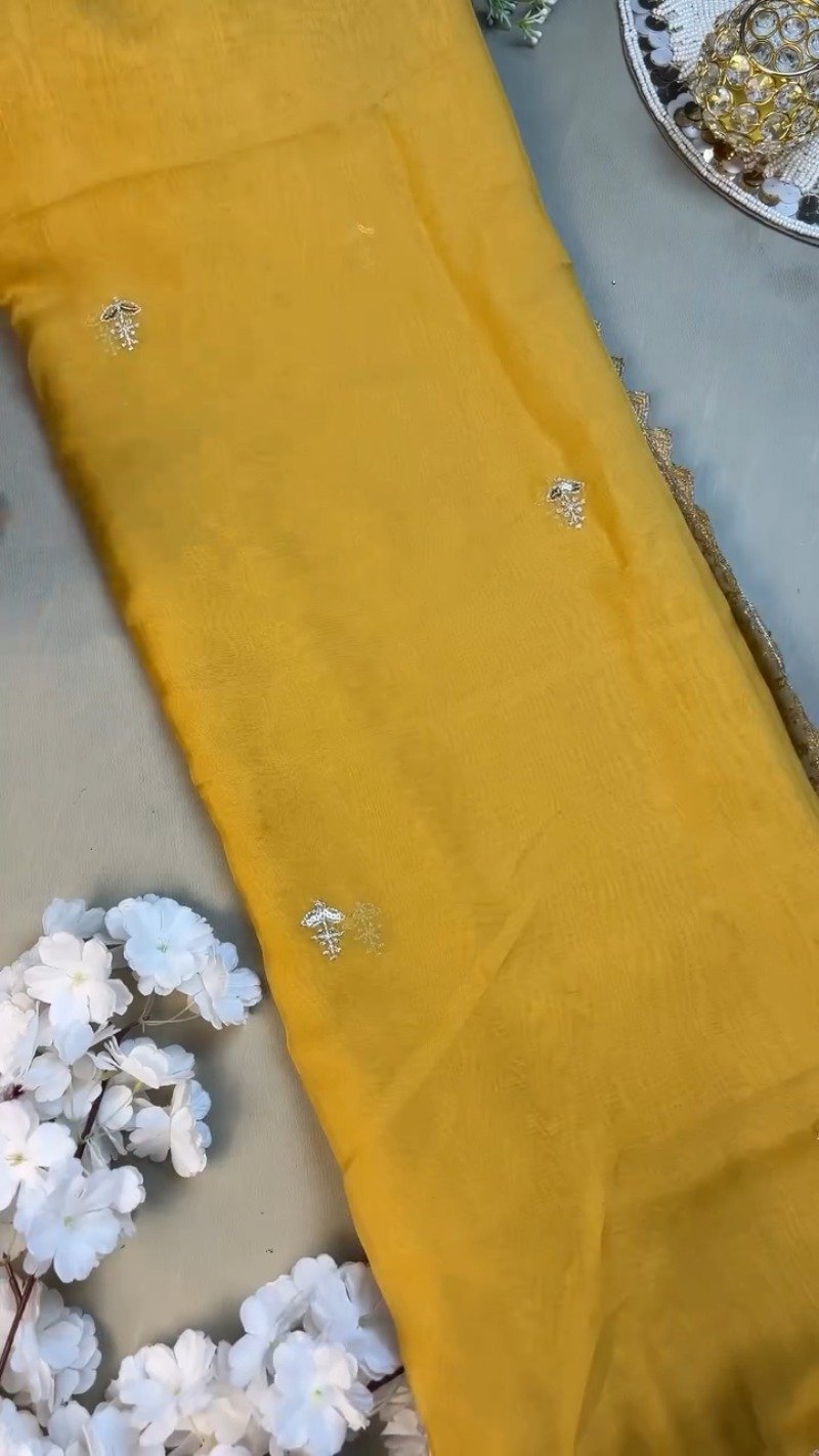 Sunshine Radiance Embroidered Silk Kurta & Dupatta Set
