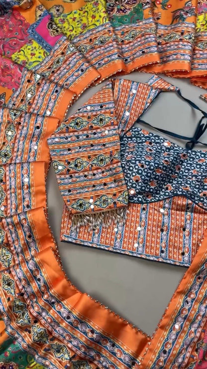Vibrant Bohemian Mirror-Work Co-ord Set – Available in Multicoloured & Teal Accents