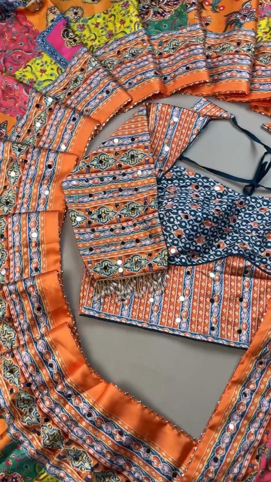 Vibrant Bohemian Mirror-Work Co-ord Set – Available in Multicoloured & Teal Accents