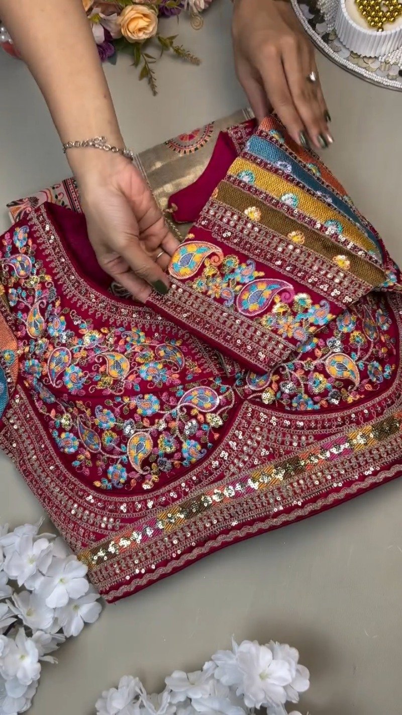 Opulent Festive Lehenga Set with Intricate Mirror Work – Available in Traditional Crimson & Pure Ivory