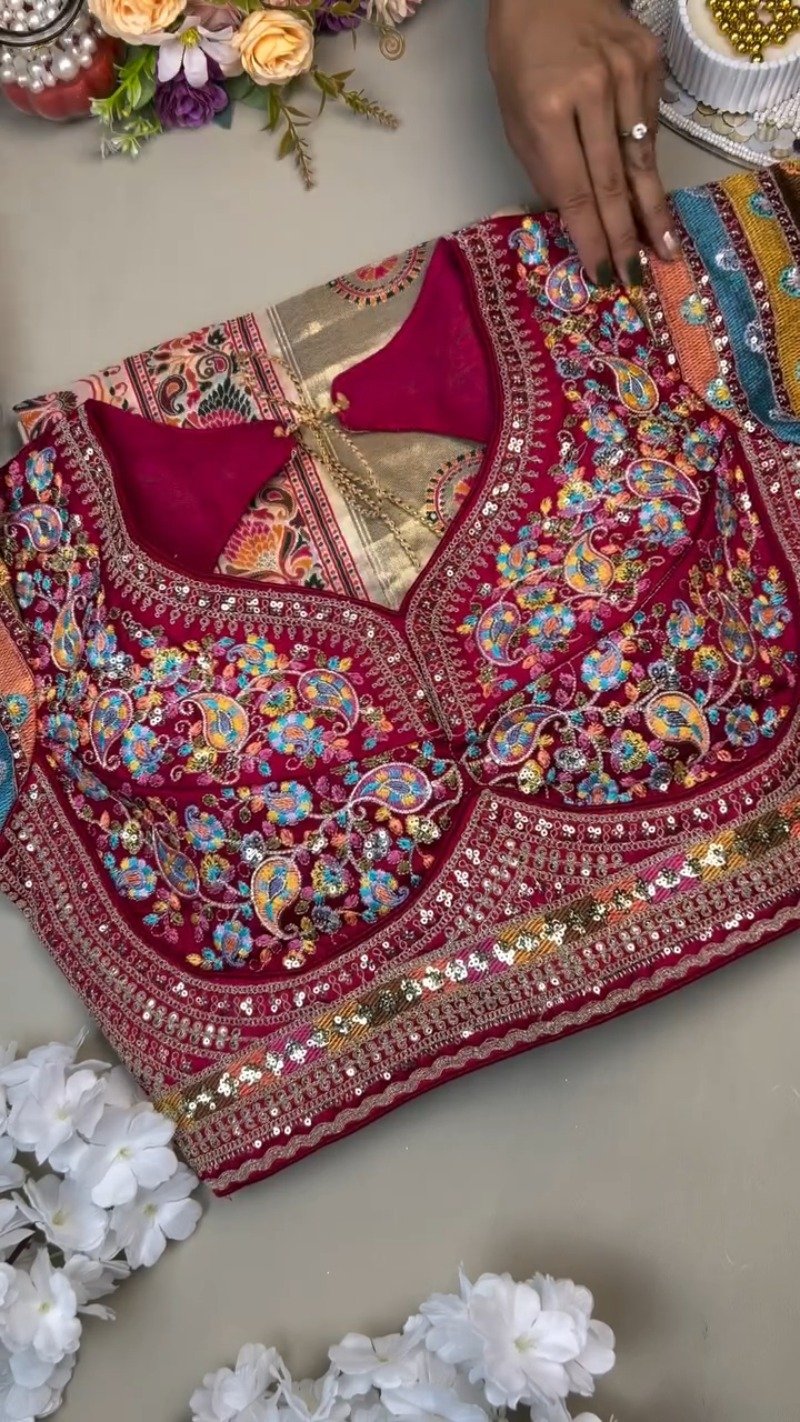 Opulent Festive Lehenga Set with Intricate Mirror Work – Available in Traditional Crimson & Pure Ivory