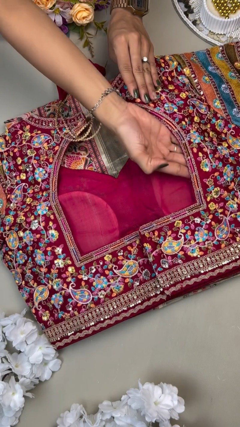 Opulent Festive Lehenga Set with Intricate Mirror Work – Available in Traditional Crimson & Pure Ivory