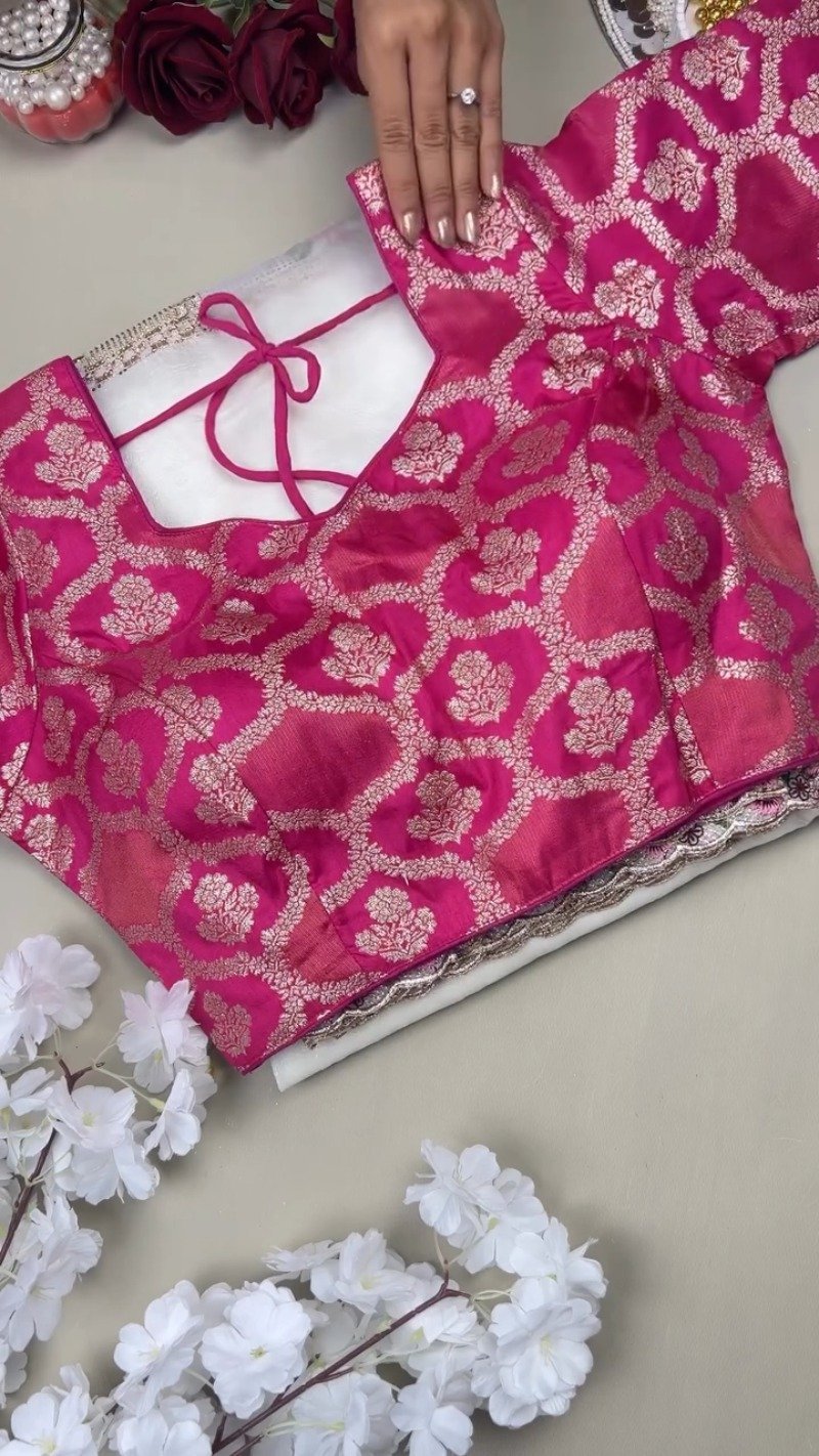 Elegant White & Fuchsia Embroidered Kurta Set – A Celebration of Grace