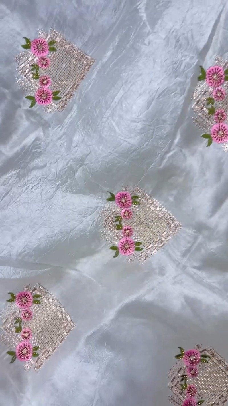 Elegant White & Fuchsia Embroidered Kurta Set – A Celebration of Grace