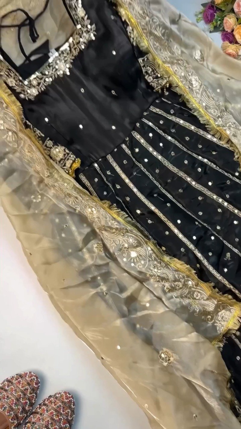 Regal Embroidered Silk Kurta & Dupatta Ensemble – Available in Burgundy & Midnight Black