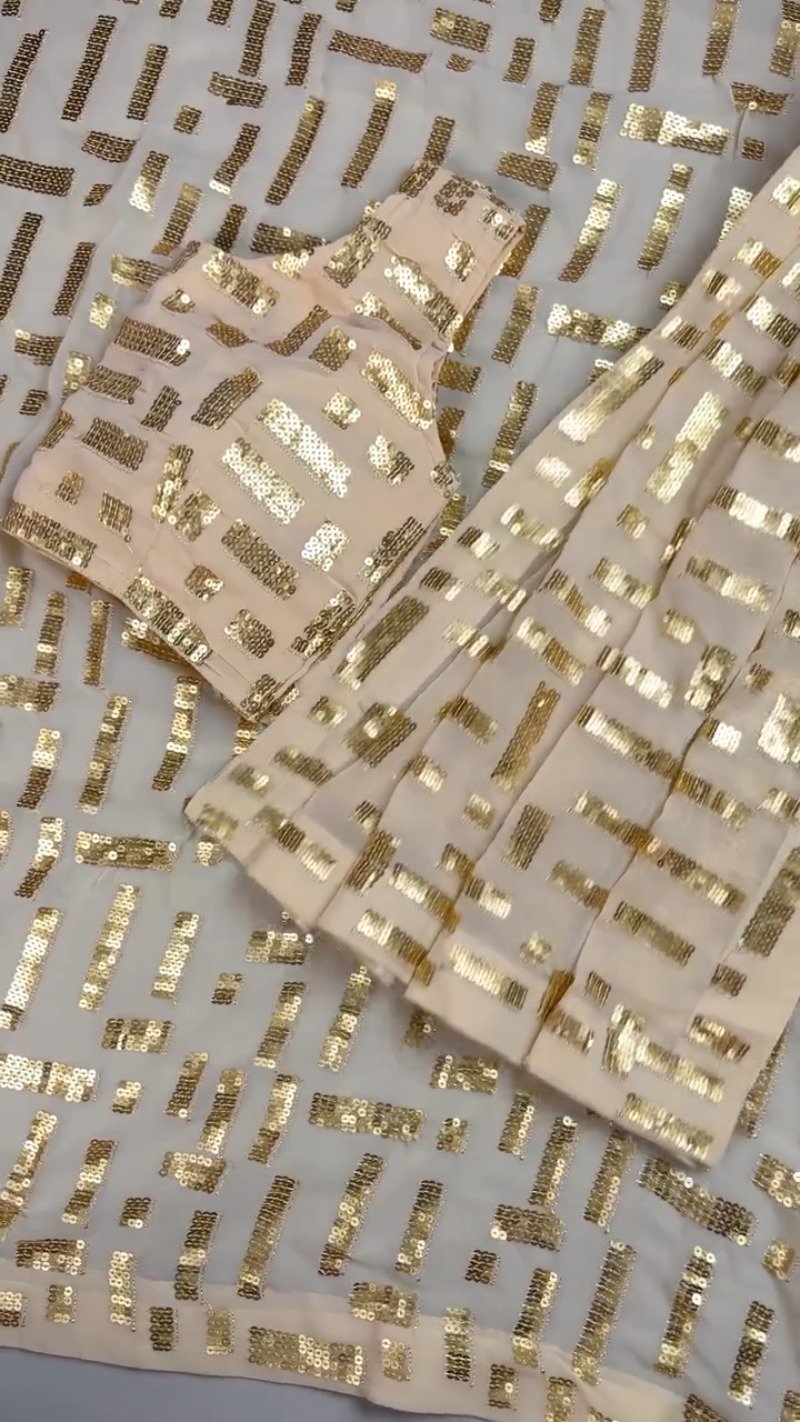 Enchanting Pastel Sequin Embellished Co-ord Set – Available in Baby Pink & Champagne Gold