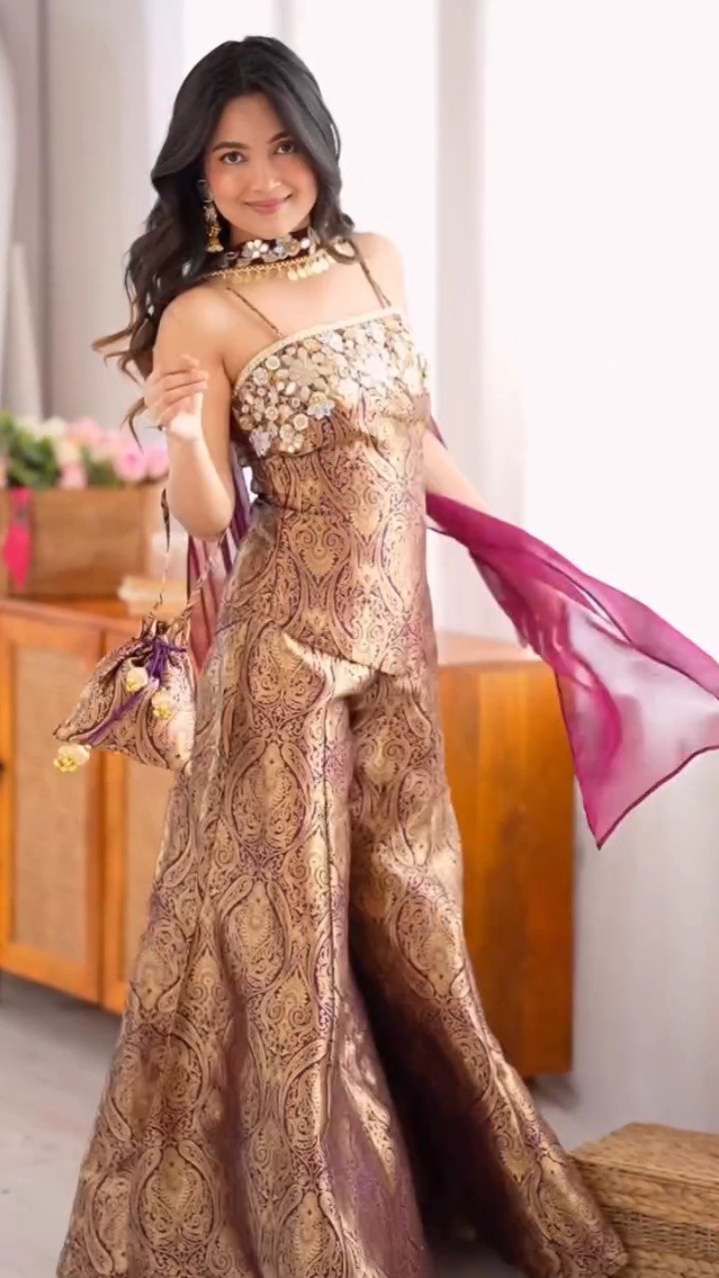 Ethereal Pastel Embroidered Ensemble – Available in Mint Green & Ivory White