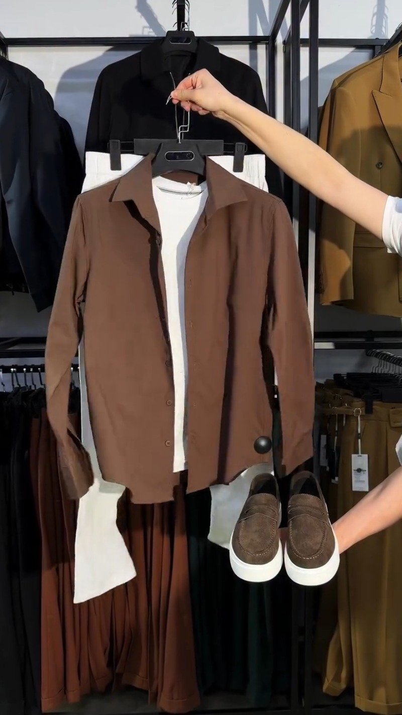 Modern Minimalist Casual Co-ord Set – Available in Brown, Black, White & Navy