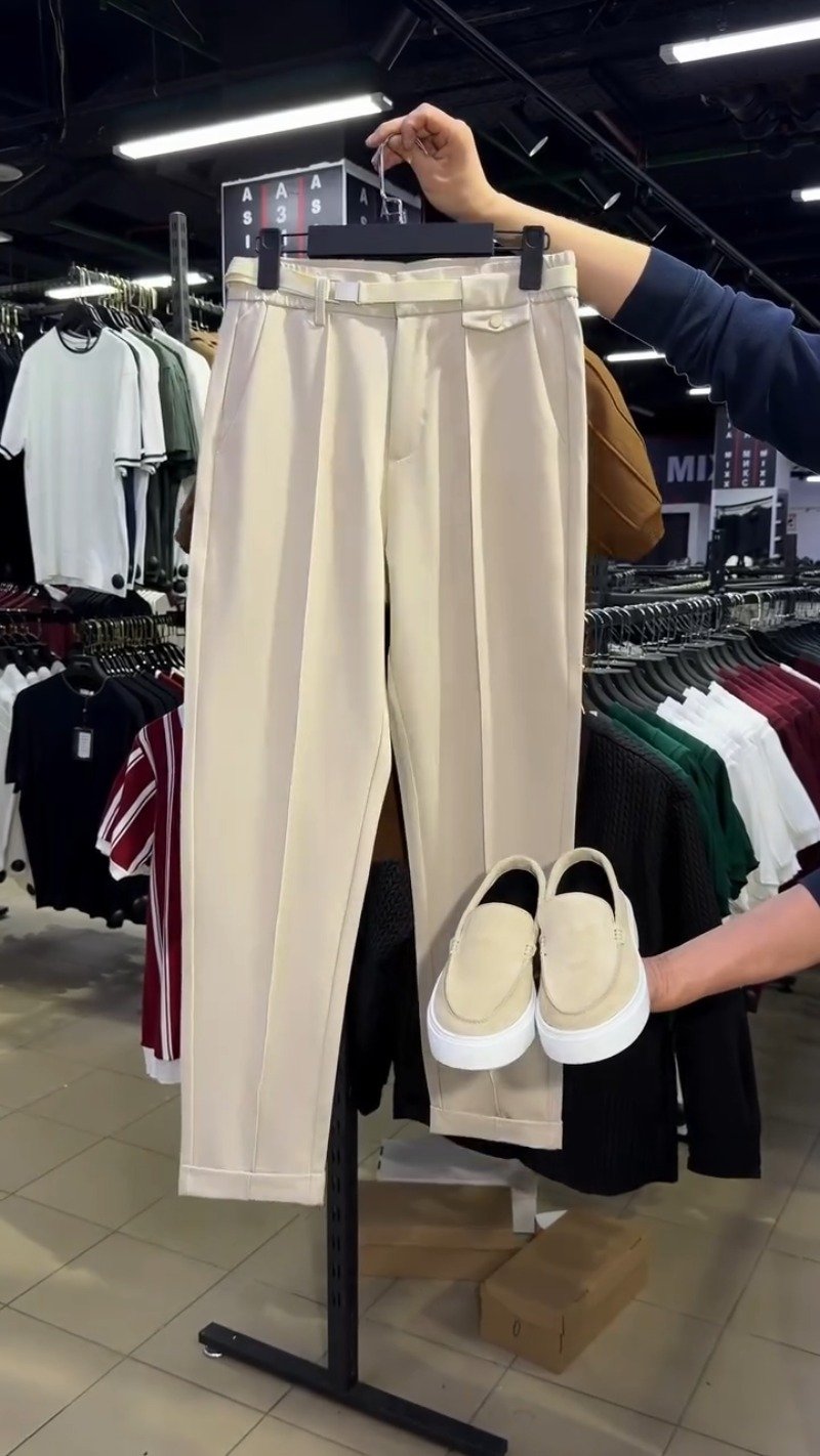 Minimalist Ribbed Knit Tee & Trouser Co-ord Set – Available in White, Brown, & Maroon