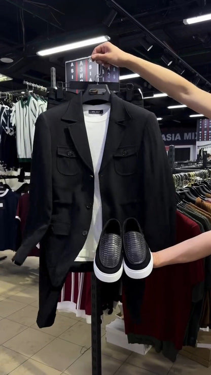 Urban Sophisticate Modern Blazer & Trouser Set – Available in Sky Blue, Tan & Obsidian Black