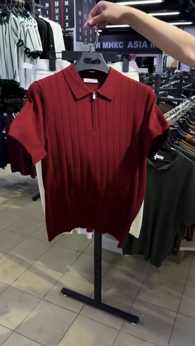 Urban Minimalist Ribbed Knit Polo & Trouser Set – Available in Deep Burgundy & Classic White
