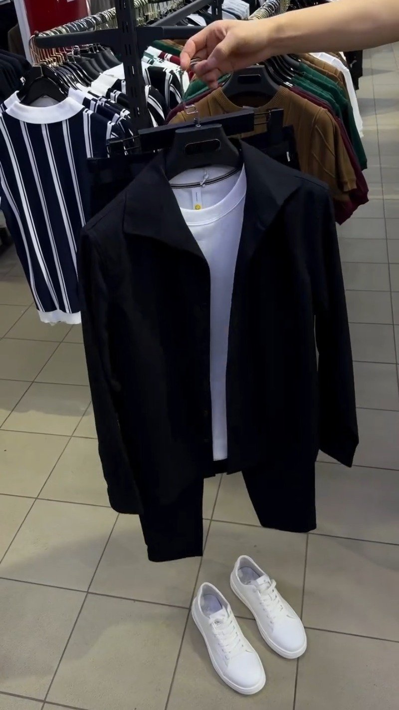 Contemporary Minimalist Layered Black & White Ensemble – Available in Black & Neutral Tones