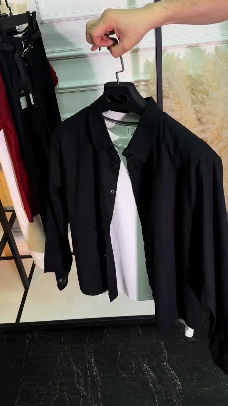 Minimalist Monochromatic Casual Shirt & Trouser Set – Available in Black & White