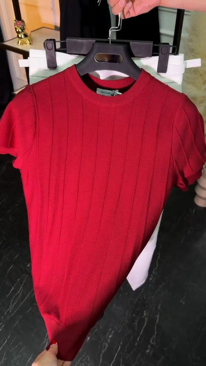 Minimalist Ribbed Knit Ensemble – The Modern Gentleman’s Sophisticated Two-Piece Set