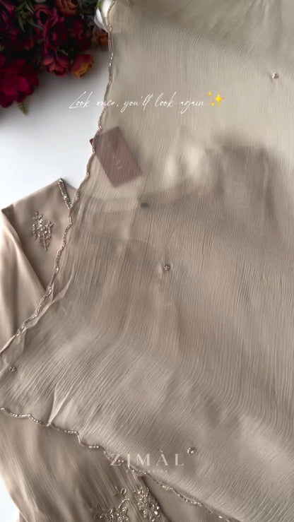 Ethereal Embellished Silk Kurta Set – Available in Dusty Rose & Warm Sand