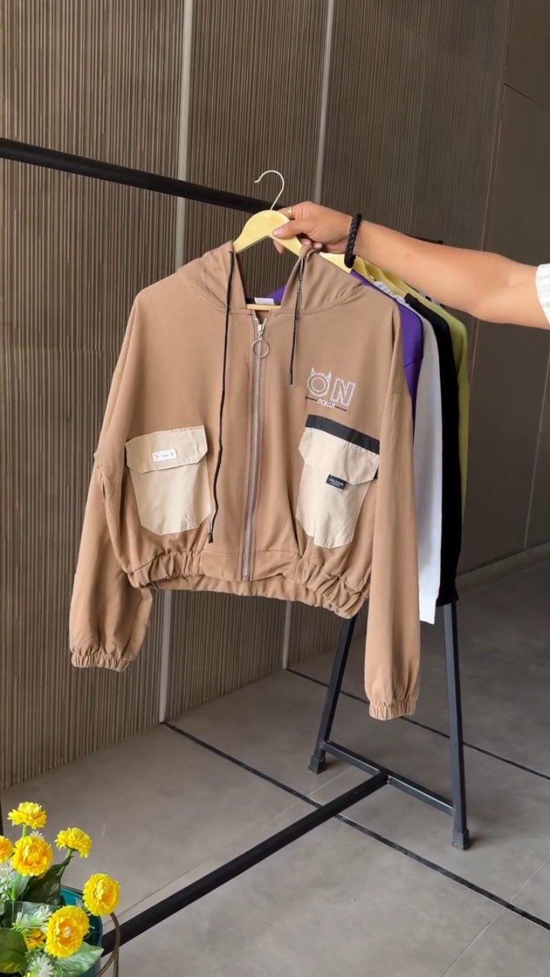 Contemporary Chic Cropped Pullovers & Hoodies Collection – Available in Pink, Olive Green, Beige, Navy Blue, Grey, & Tan