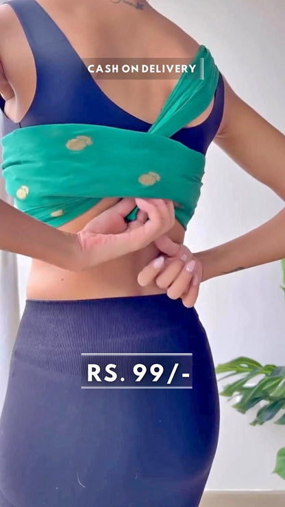 Women Soft Silk Saree with Contrast Border