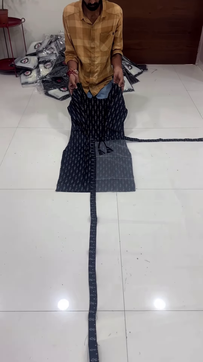 V-Neck Ethnic Motifs A-Line Midi Dress