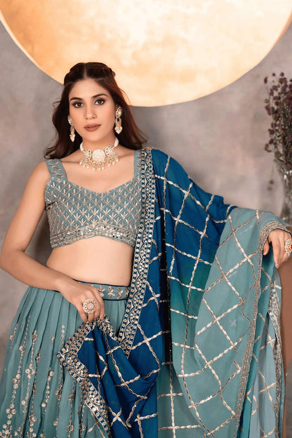 Reception Party Look In Heavy Embroidery Work Lehenga Choli From Anaya Designer Studio