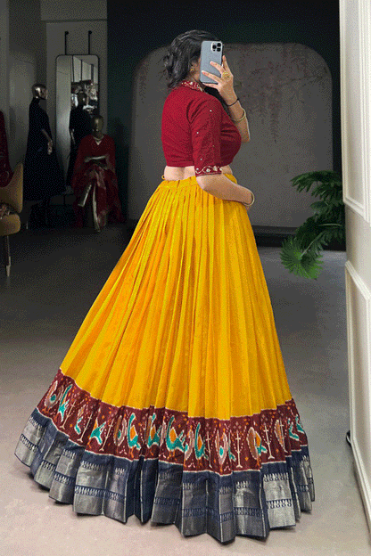 Brother Haldi Wear Half Sleeves Lehenga Set For Girl From Anaya Designer Studio