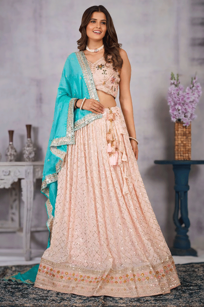 Letest Sequence Work Lehenga For Sangeet From Anaya Designer Studio